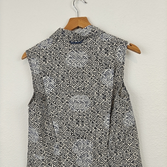 Marc By Marc Jacobs NWT Ink Multi Color Sleeveless Button Up Silk Blend Top S - Picture 11 of 12